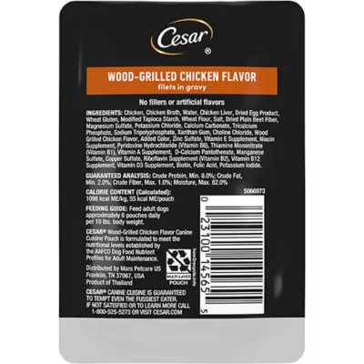 Product CESAR Filets in Gravy Wet Dog Food Wood-Grilled Chicken Flavor, 1.76 oz. Mini-Pouch