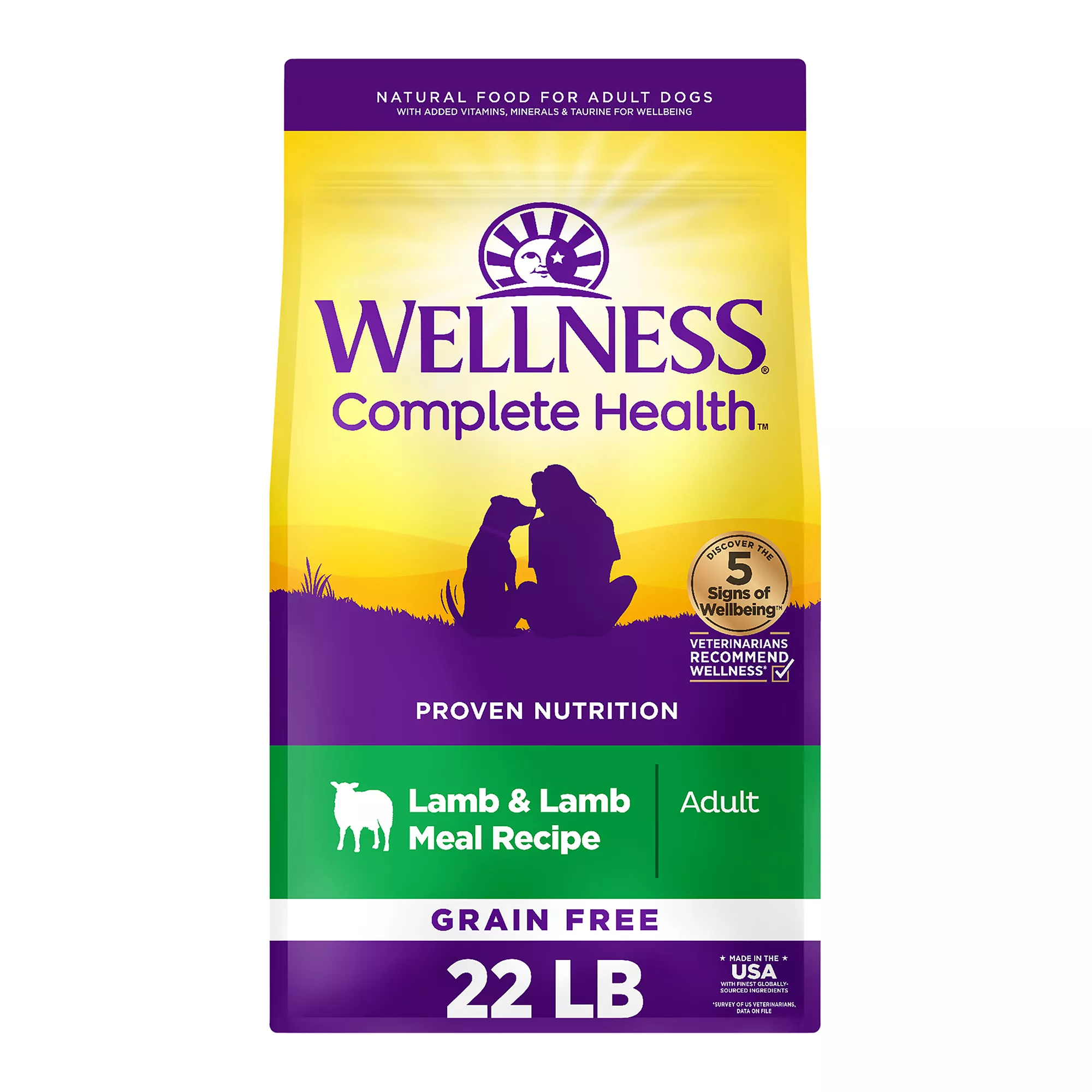 Wellness® Complete Health Adult Dry Dog Food - Natural, Grain Free, Lamb & Lamb Meal