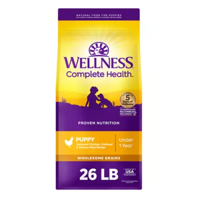Wellness Complete Health Grained Puppy Chicken, Salmon & Oatmeal Dry Dog Food Wellness Complete Health Grained Puppy Chicken, Salmon & Oatmeal Dry Dog Food