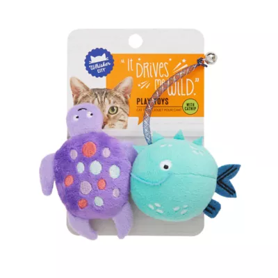 Product Whisker City Turtle/Fish Cat Toys, 2 Pack