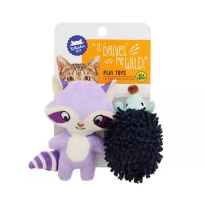 Product Whisker City® Racoon/Hedgehog Cat Toys, 2 Pack