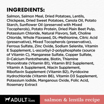 Product Nutro Natural Choice Limited Ingredient Adult Dog Food - Grain Free, Salmon & Lentils Recipe