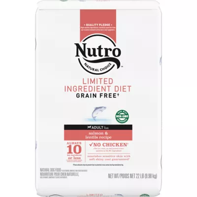 Nutro Limited Ingredient Diet Adult Salmon Lentils Recipe Dog Food 4 lb