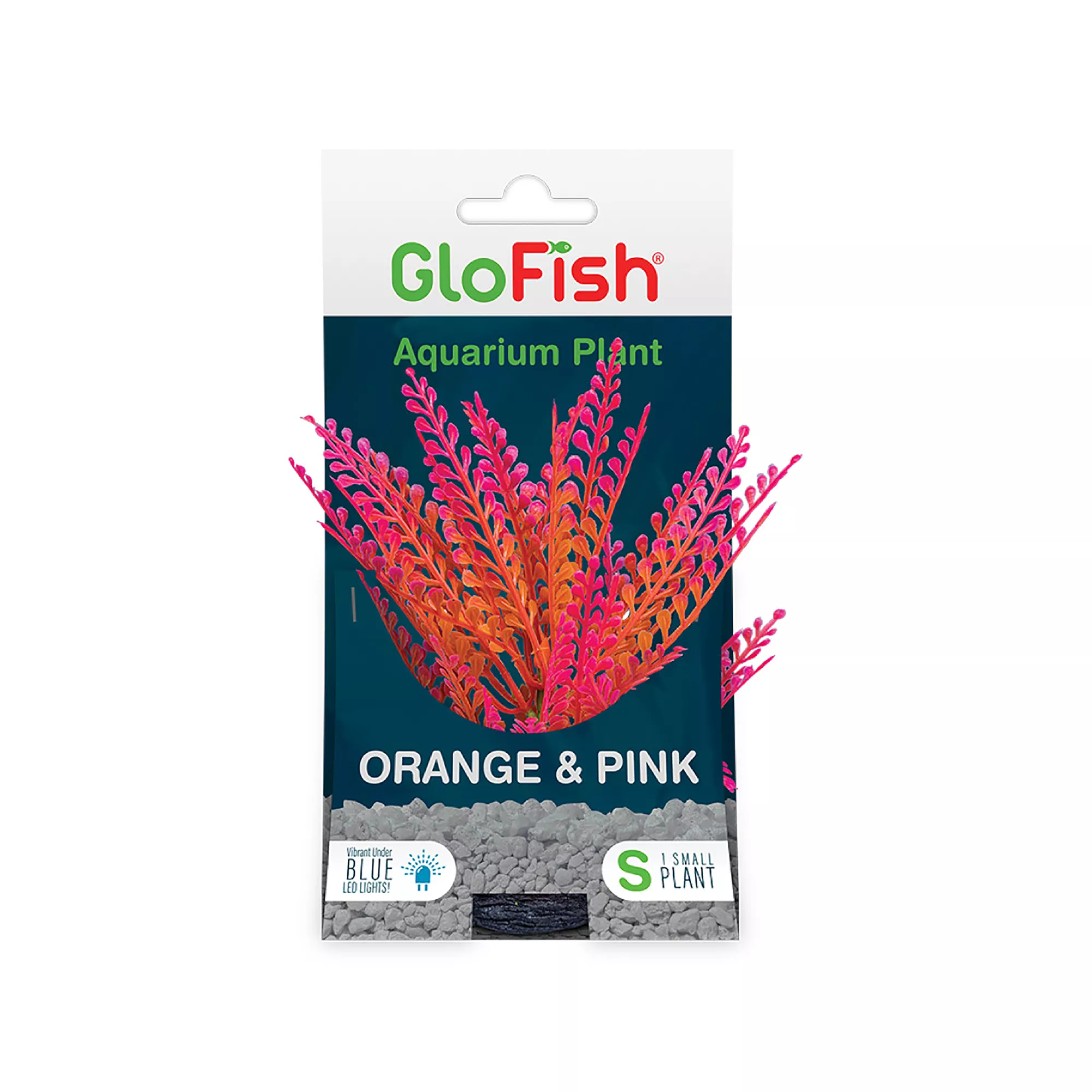 GloFish® Artificial Orange & Pink Leaf Plant