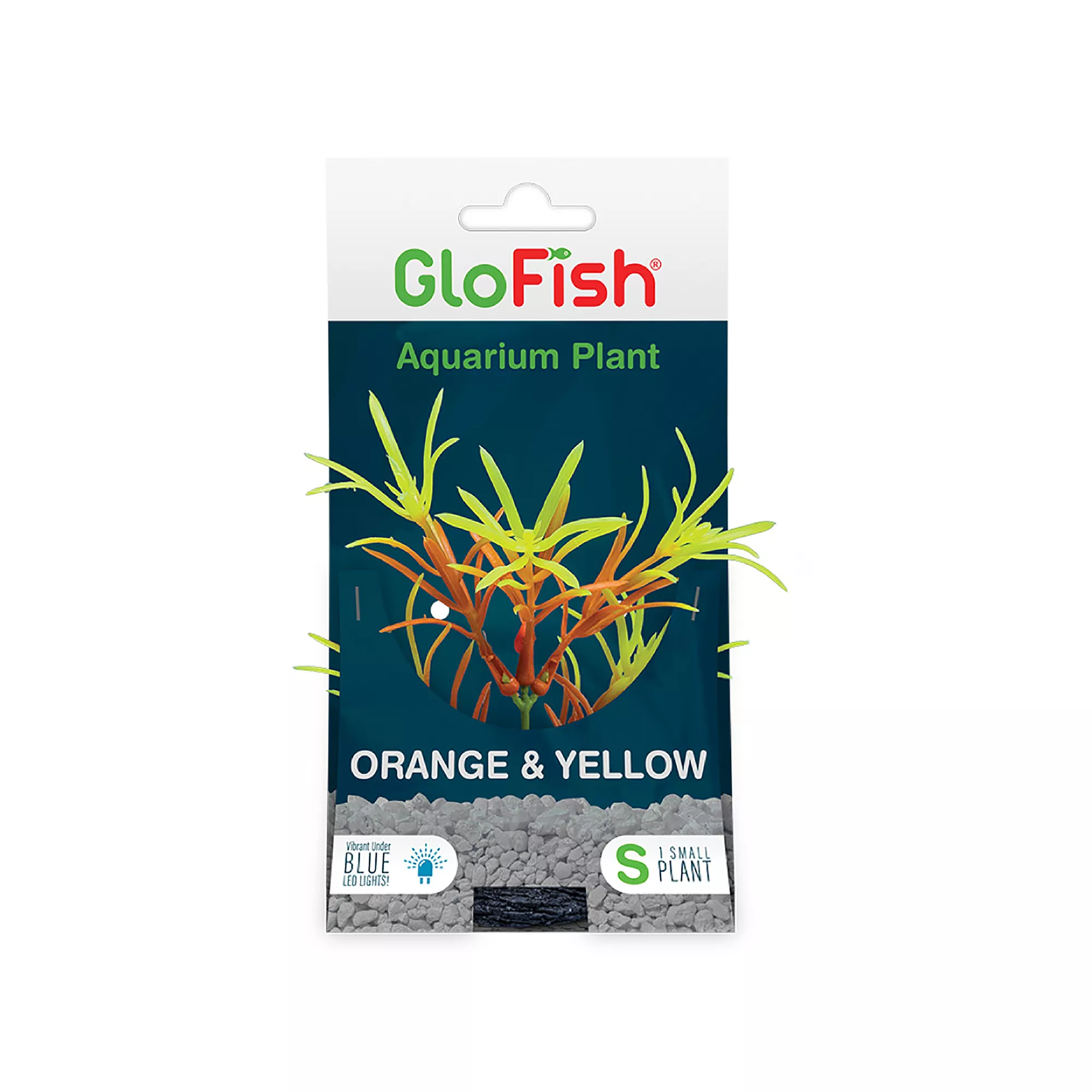 GloFish® Artificial Green & White Leaf Plant