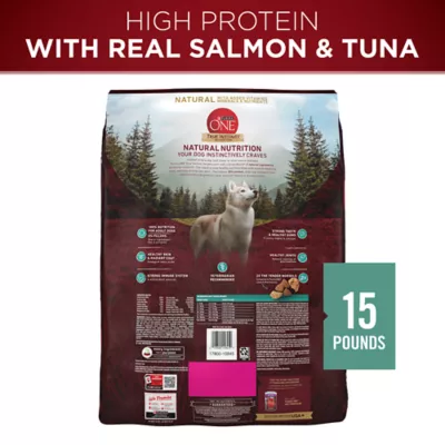 Purina ONE True Instinct Real Salmon Tuna Adult Dry Dog Food 15 lb