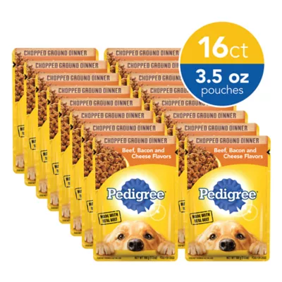 Product Pedigree Beef, Bacon, & Cheese Variety Pack 3.5 OZ