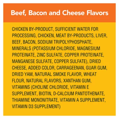 Product Pedigree Beef, Bacon, & Cheese Variety Pack 3.5 OZ