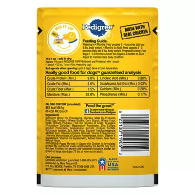 Pedigree dog food nutrition hotsell