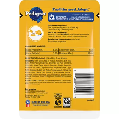 Product Pedigree Filet Mignon Pouch 3.5 OZ
