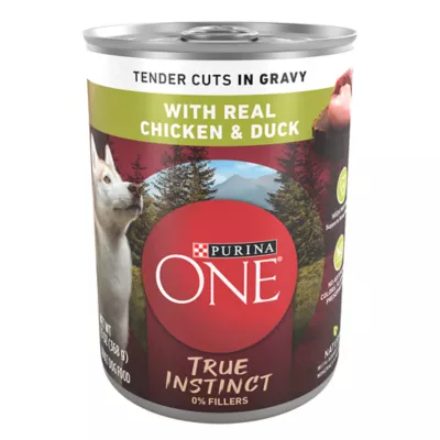 Product Purina ONE True Instinct Tender Cuts in Gravy Real Chicken & Duck Adult Wet Dog Food 13 oz