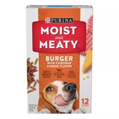 Product Moist & Meaty Burger Cheddar Cheese Adult Semi-Moist Dog Food 72 oz