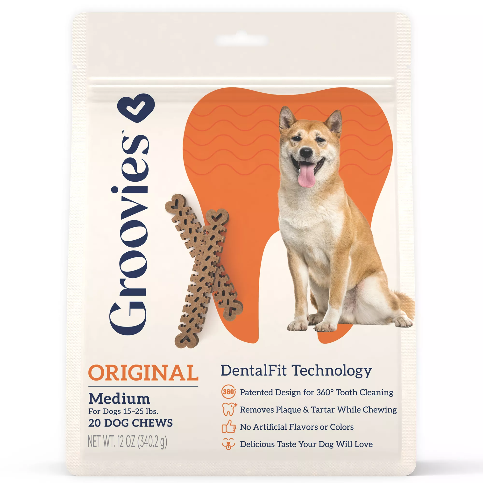 Groovies Next Generation Dental Chews - Medium