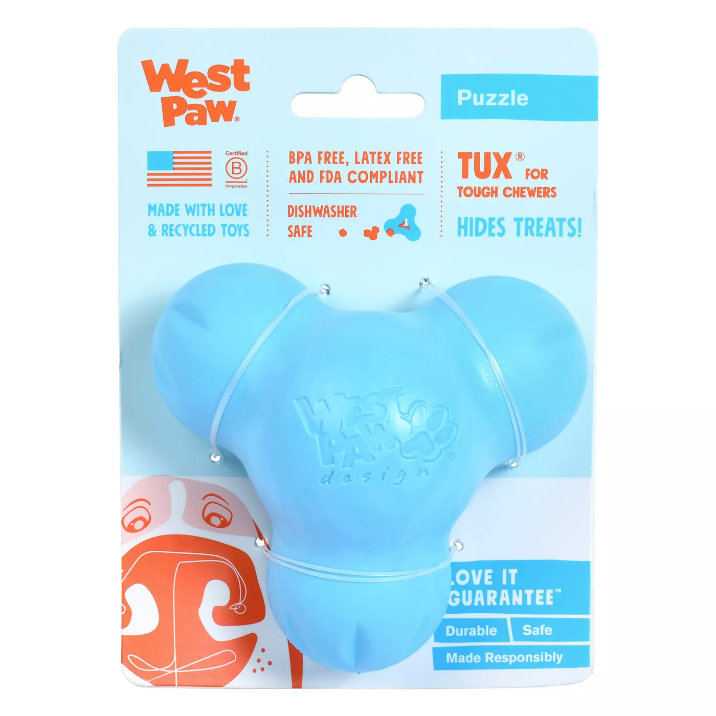 West Paw Zogoflex Tux Dog Toy Small