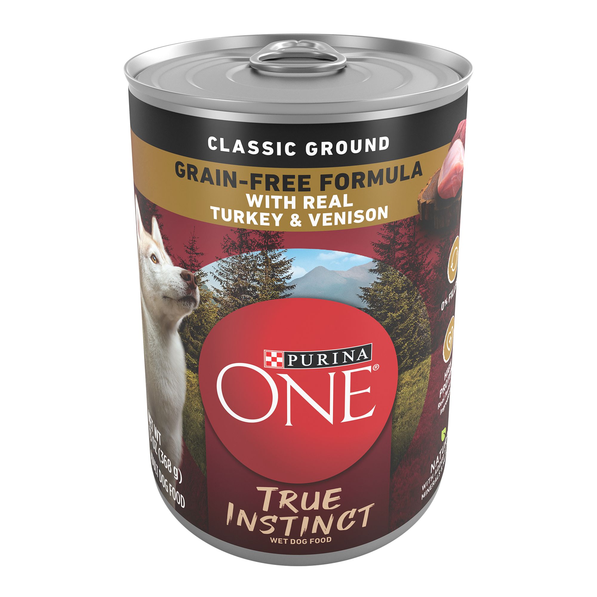 Purina ONE True Instinct Natural Classic Ground Grain Free Real Turkey Venison Adult Wet Dog Food