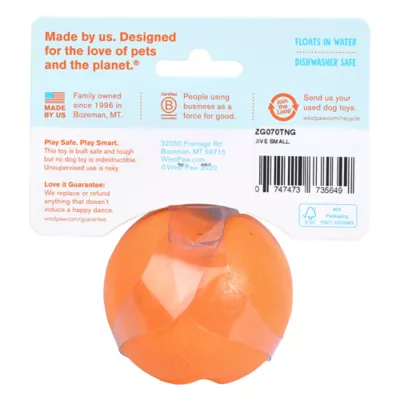 Product West Paw Zogoflex Orange Jive Dog Toy - Small