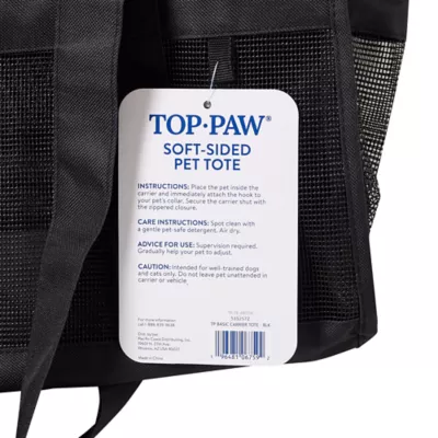 Top Paw® Soft-Sided Pet Tote - Small Pet Carrier for Dogs and Catsup tp 11 lbs - Image 7