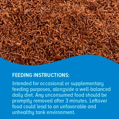 Top Fin® Freeze-Dried Bloodworms Fish Food - Fish Food Treat - 0.46 oz - Image 3