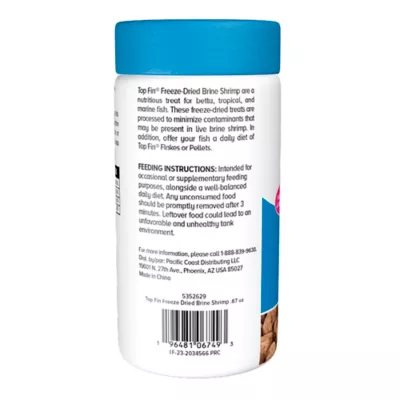 Top Fin® Freeze-Dried Brine Shrimp Fish Food - Fish Food Treat - 0.67 oz - Image 6