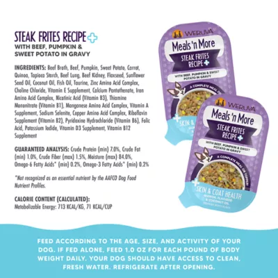 Weruva Dog Meals 'n More Adult Wet Dog Food - Skin & Coat Health, Shreds in Gravy, 3.5 oz - Image 4