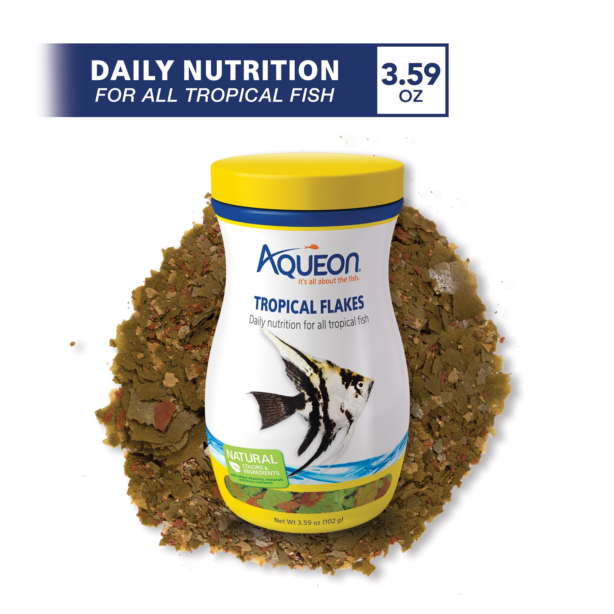 Aqueon Tropical Flakes Fish Food Complete Diet - thumbnail 2