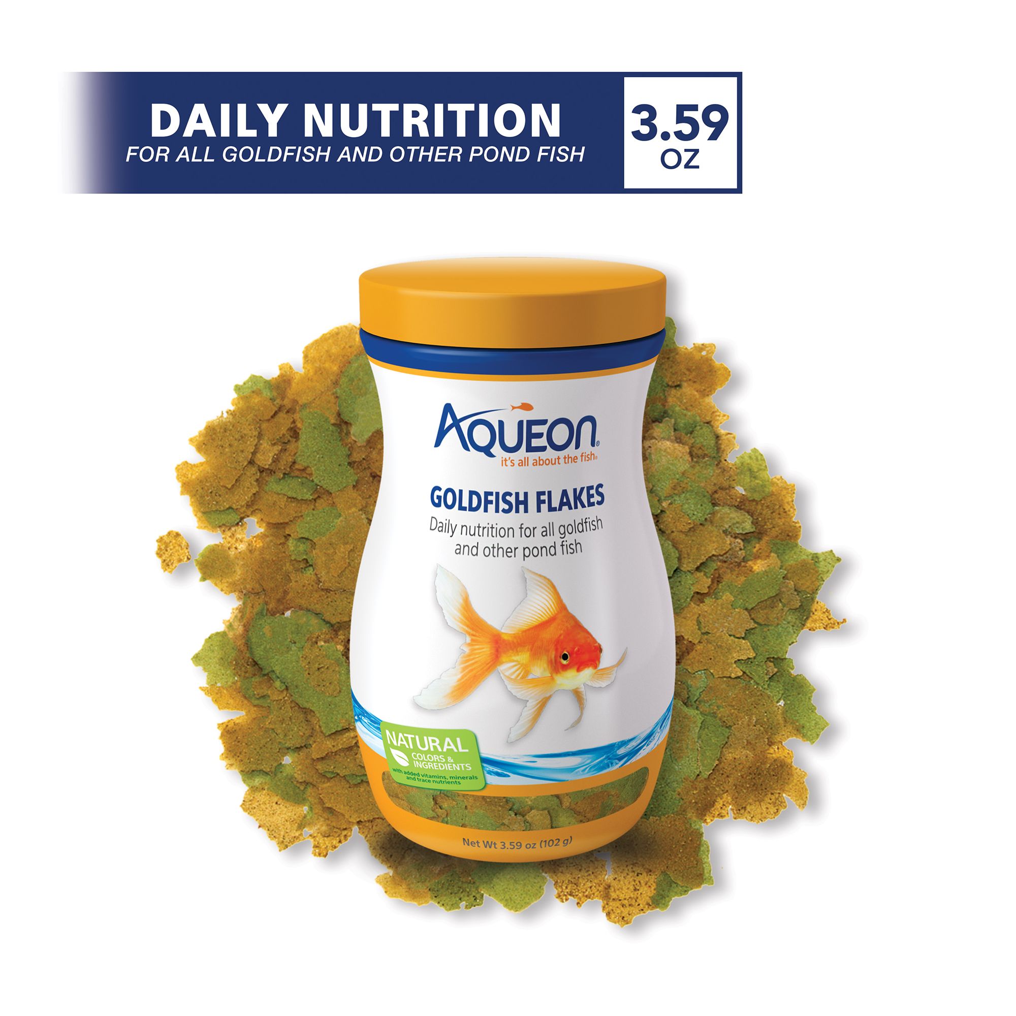 Aqueon Goldfish Flakes Fish Food Complete Diet - thumbnail 2