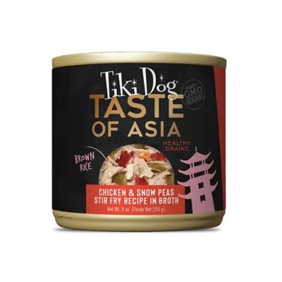 Product Tiki Dog Taste of the World Asia Wet Dog Food - Chicken & Snow Pea Stir, 9 Oz