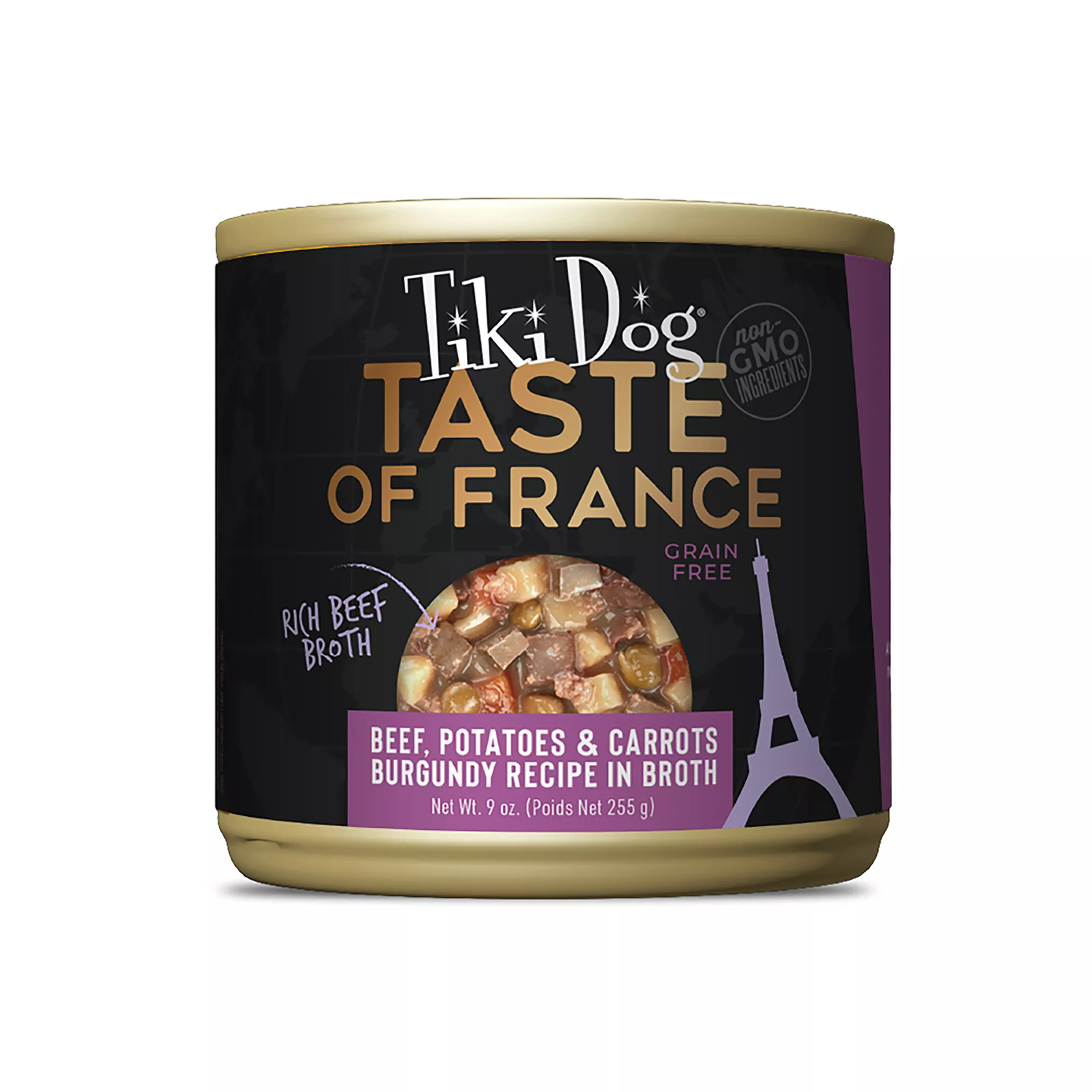 Tiki Dog Taste of the World France - Beef, Potatoes & Carrots Burgundy, 9 Oz