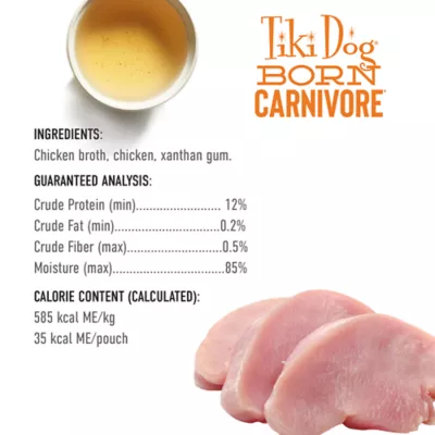 Product Tiki Dog Born Carnivore Protein Boosters Wet Dog Food - Chicken, 2.1 Oz