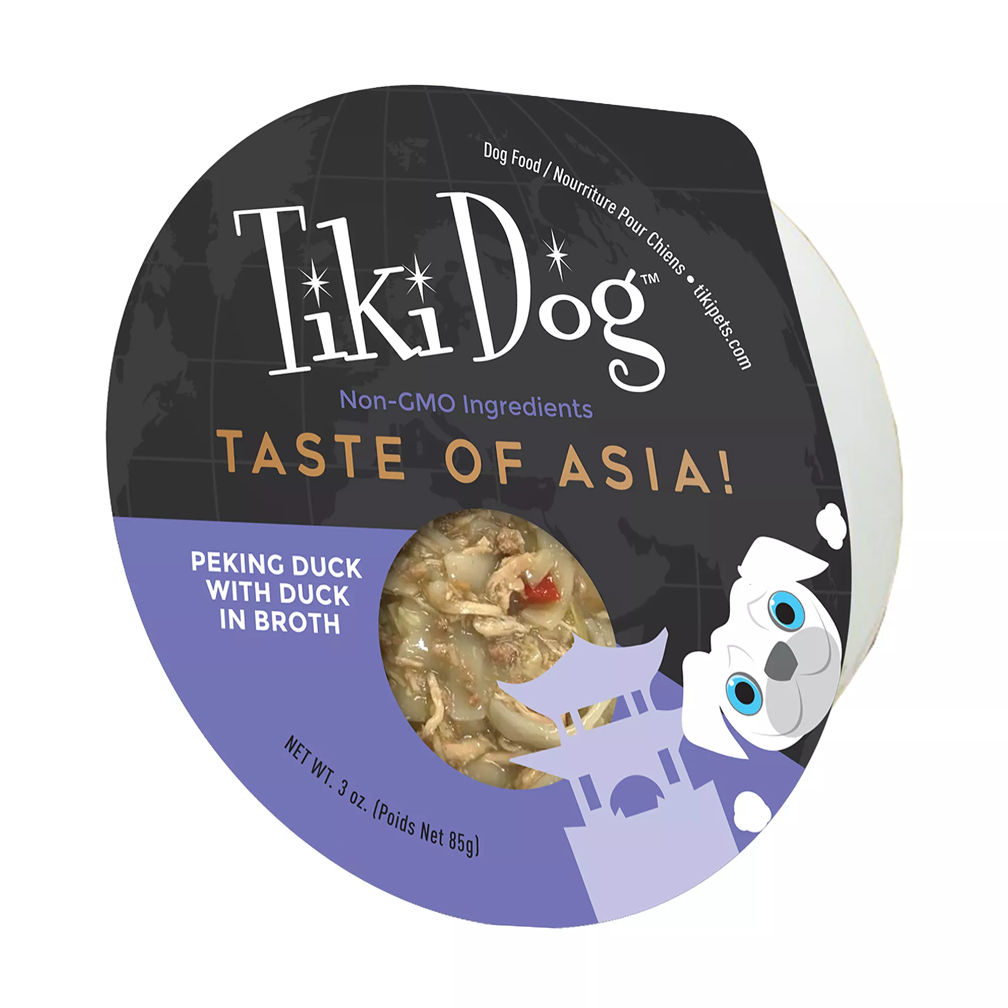 Tiki Dog Taste of the World Asia Wet Dog Food - Peking Duck, 3 Oz