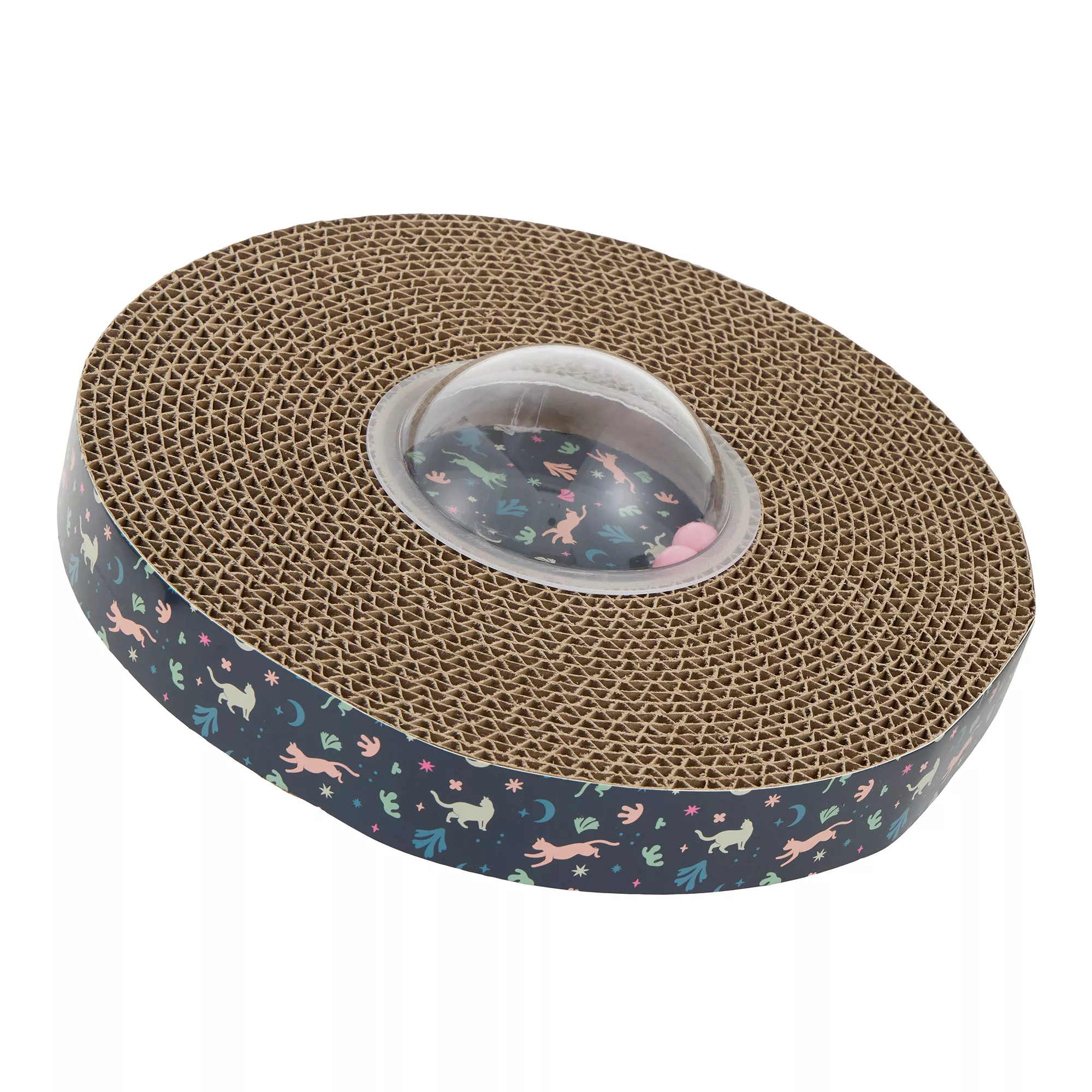 Whisker City Navy Wobble Corrugate Cat Scratcher