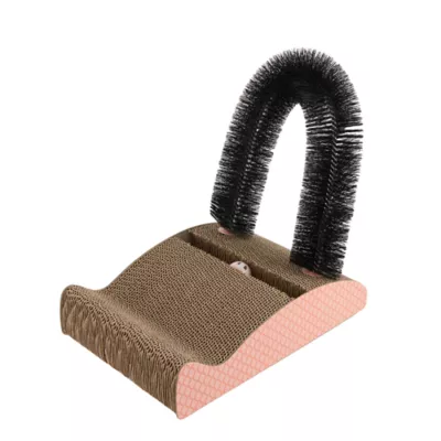 Product Whisker City® Fish Brush Novel Corrugate Cat Scratcher