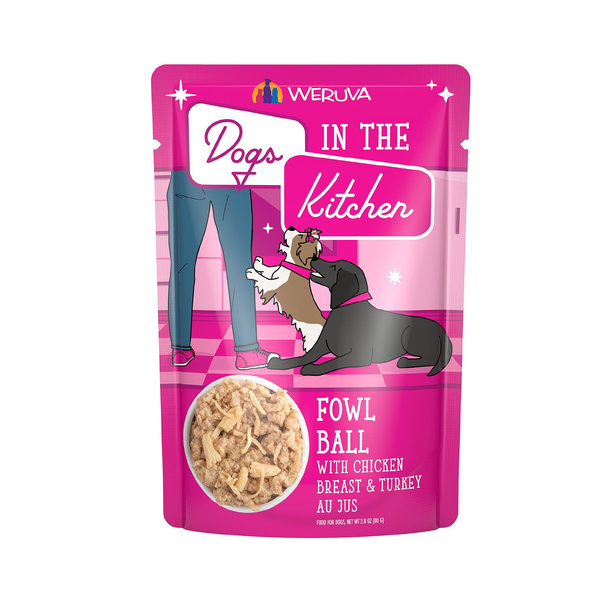 Weruva Dogs In The Kitchen Wet Dog Food 2.8 oz, Shreds in Au Jus