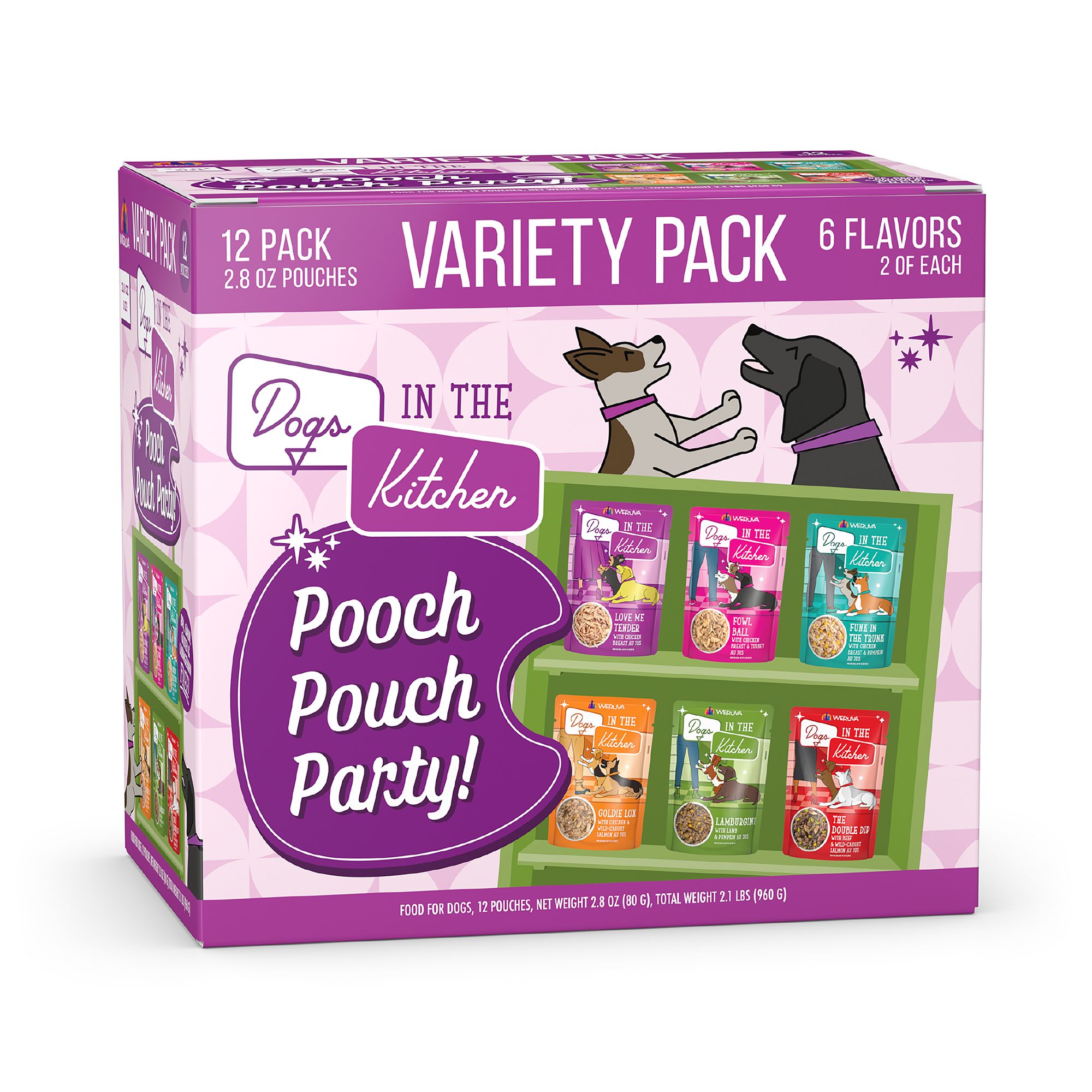 Weruva Dogs In The Kitchen Pooch Pouch Party! Wet Dog Food
