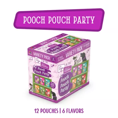 Product Dogs In The Kitchen Pooch Pouch Party! Wet Dog Food - Variety Pack, 12ct