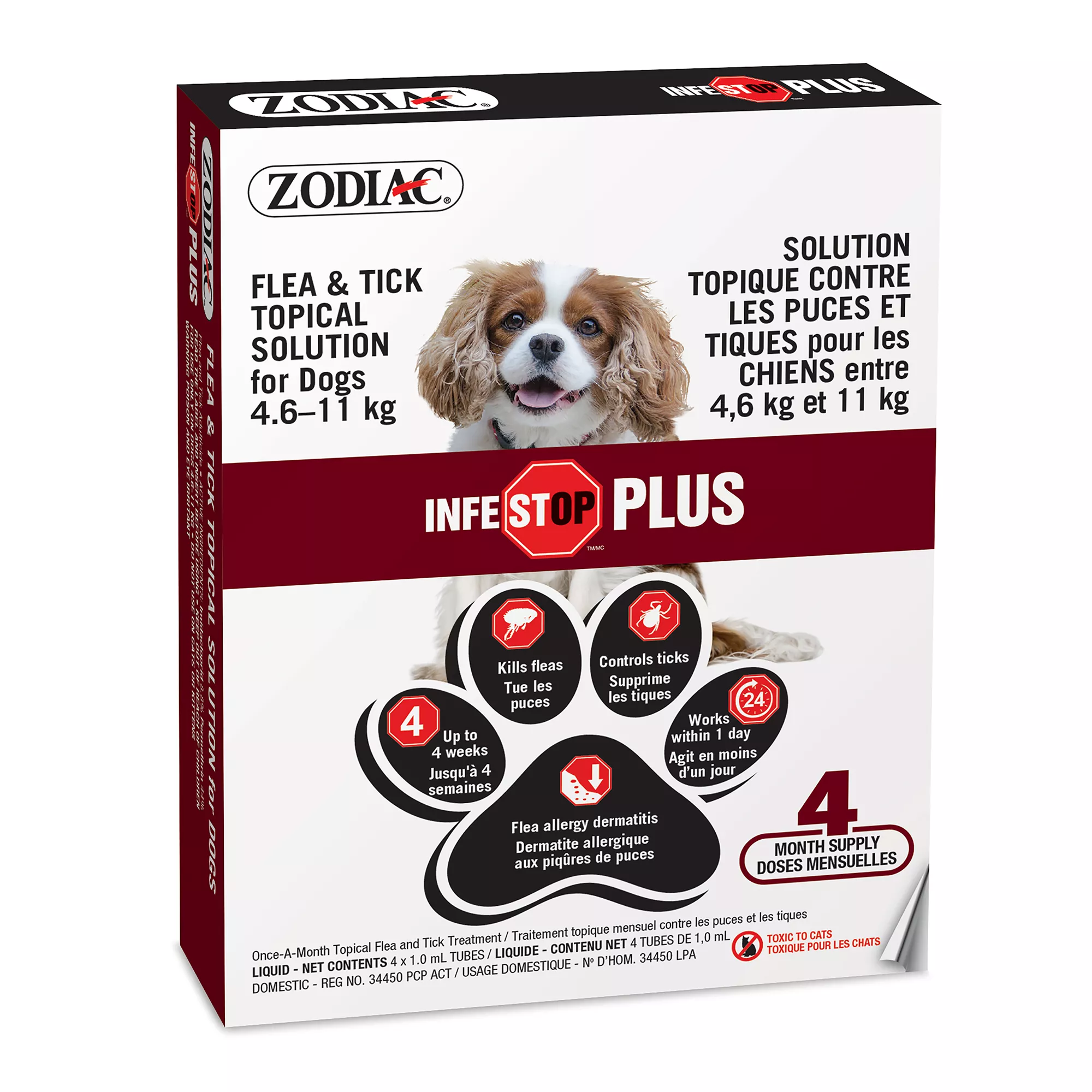 ZODIAC Infestop PLUS Topical Dogs 4.6-11 kg