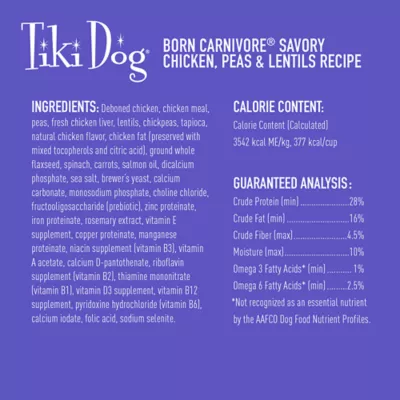 Product Tiki Dog Born Carnivore Dry Dog Food - Chicken, Fish, or Duck
