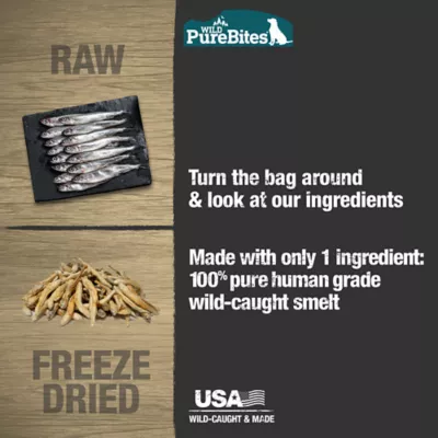Wild PureBites Freeze Dried Dog Smelt Treats - Image 3