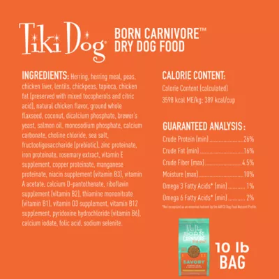Tiki Dog Born Carnivore Dry Dog Food - Chicken, Fish, or Duck - Image 3