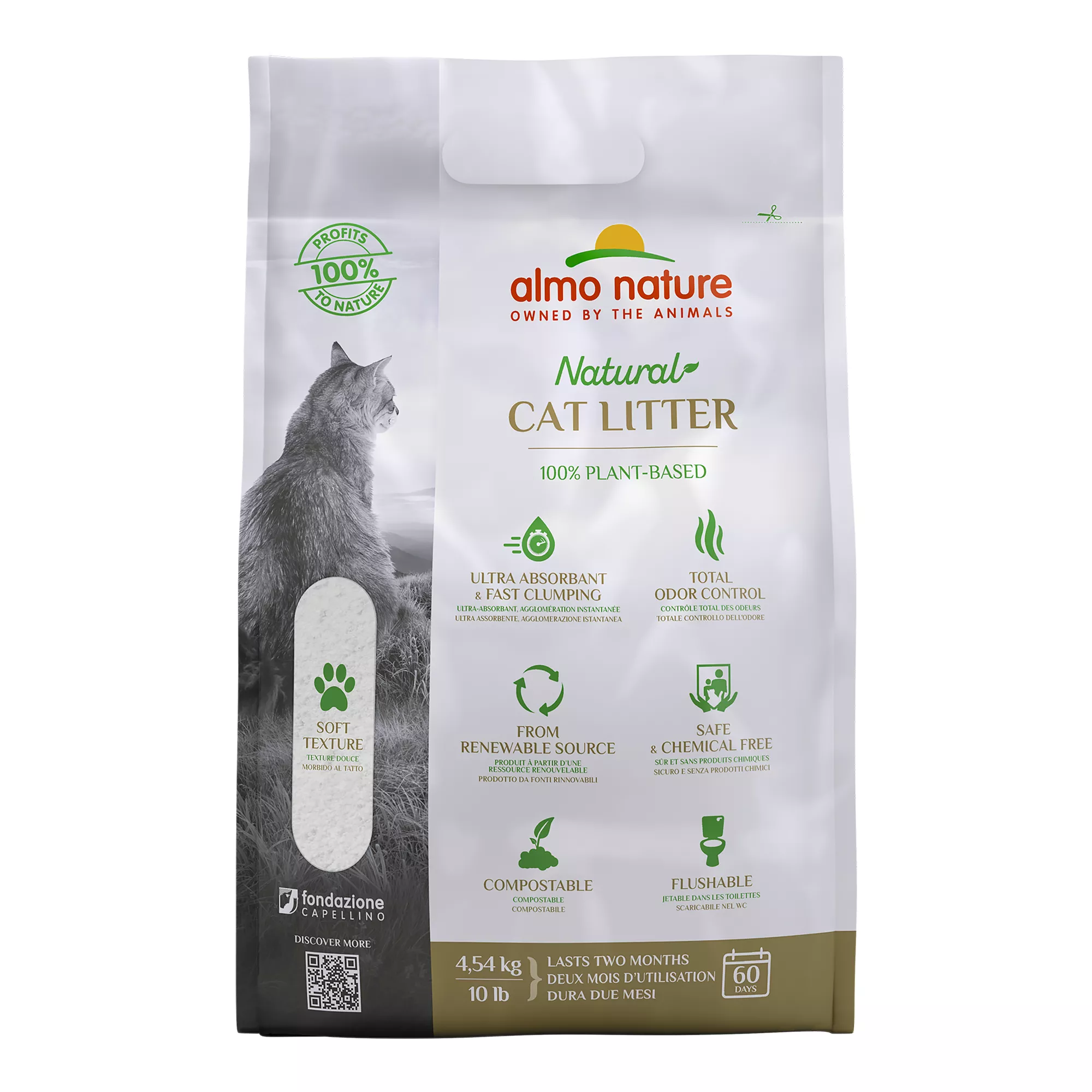 Almo Clumping all-natural cat litter - Biodegradable Compostable