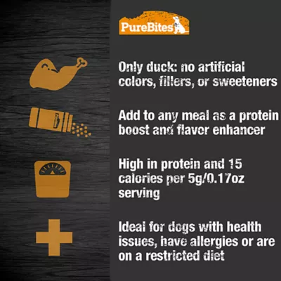 Product PureBites Sprinkles Dog Treats, Duck