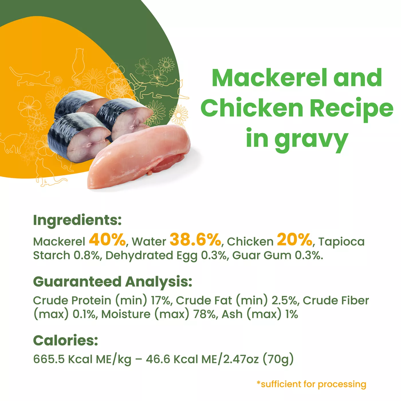 Product Almo Nature Wet Cat Food - Mackerel and Chicken Recipe in Gravy