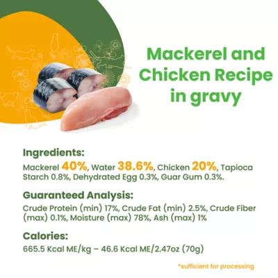 Product Almo Nature Wet Cat Food - HQS Mousse Mackerel and Chicken Recipe in Gravy