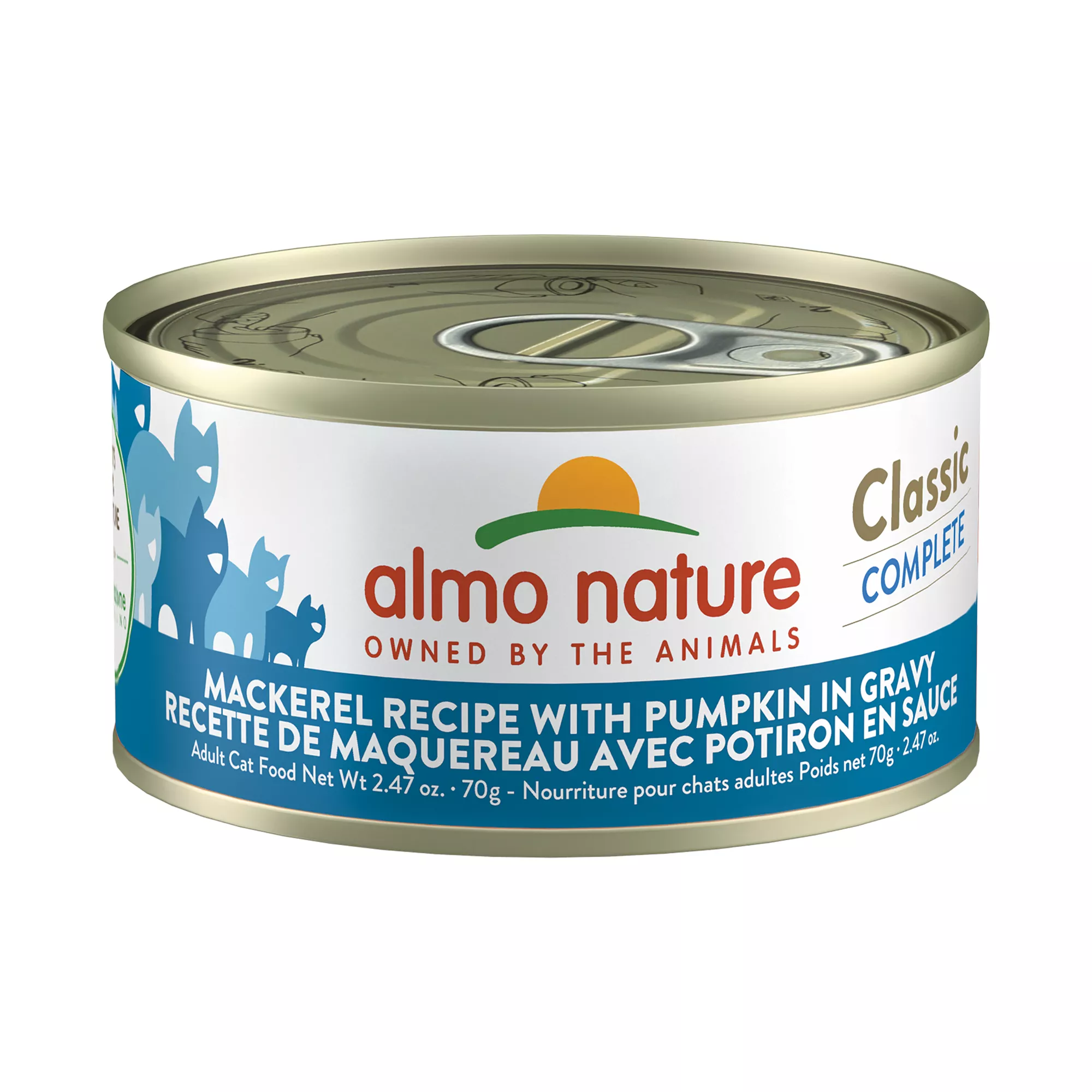 Almo Nature Classic Wet Cat Food - Mackerel Recipe with Pumpkin in Gravy