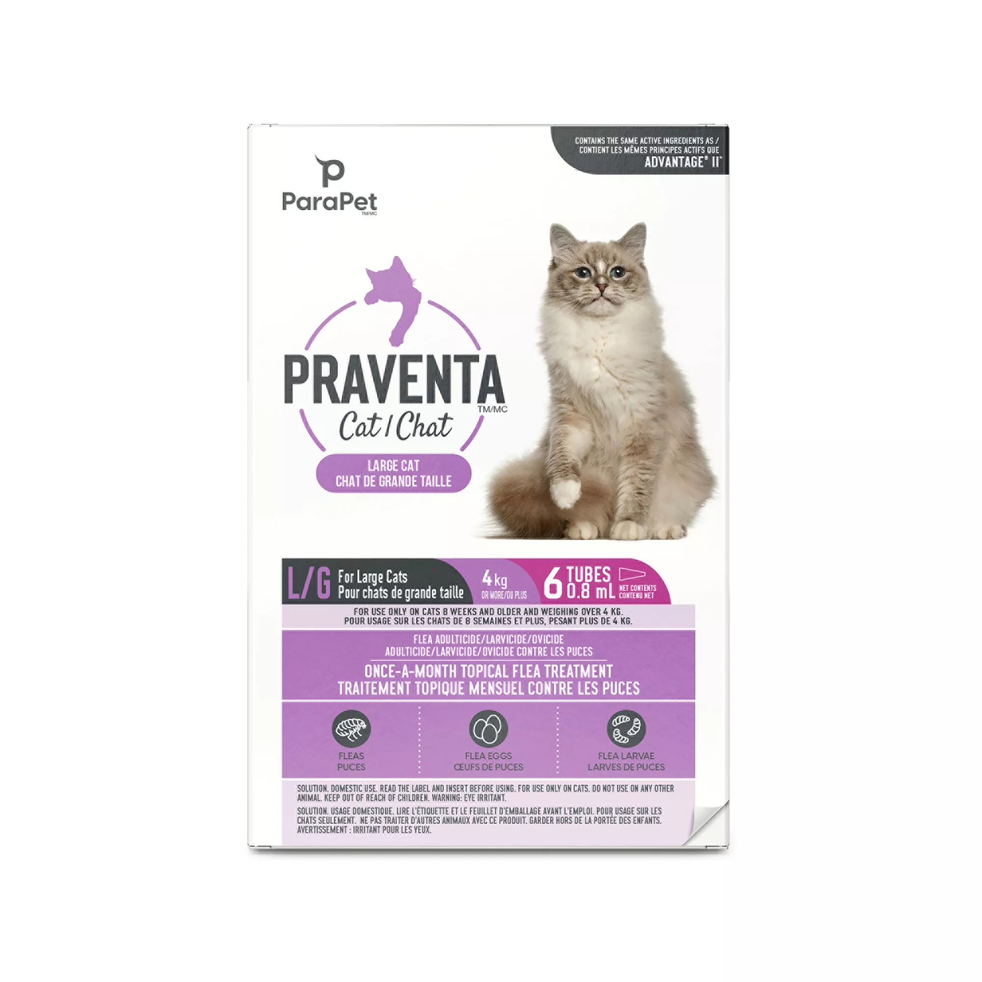 Parapet Praventa for Cats- Topical Flea Treatment - Large Cats