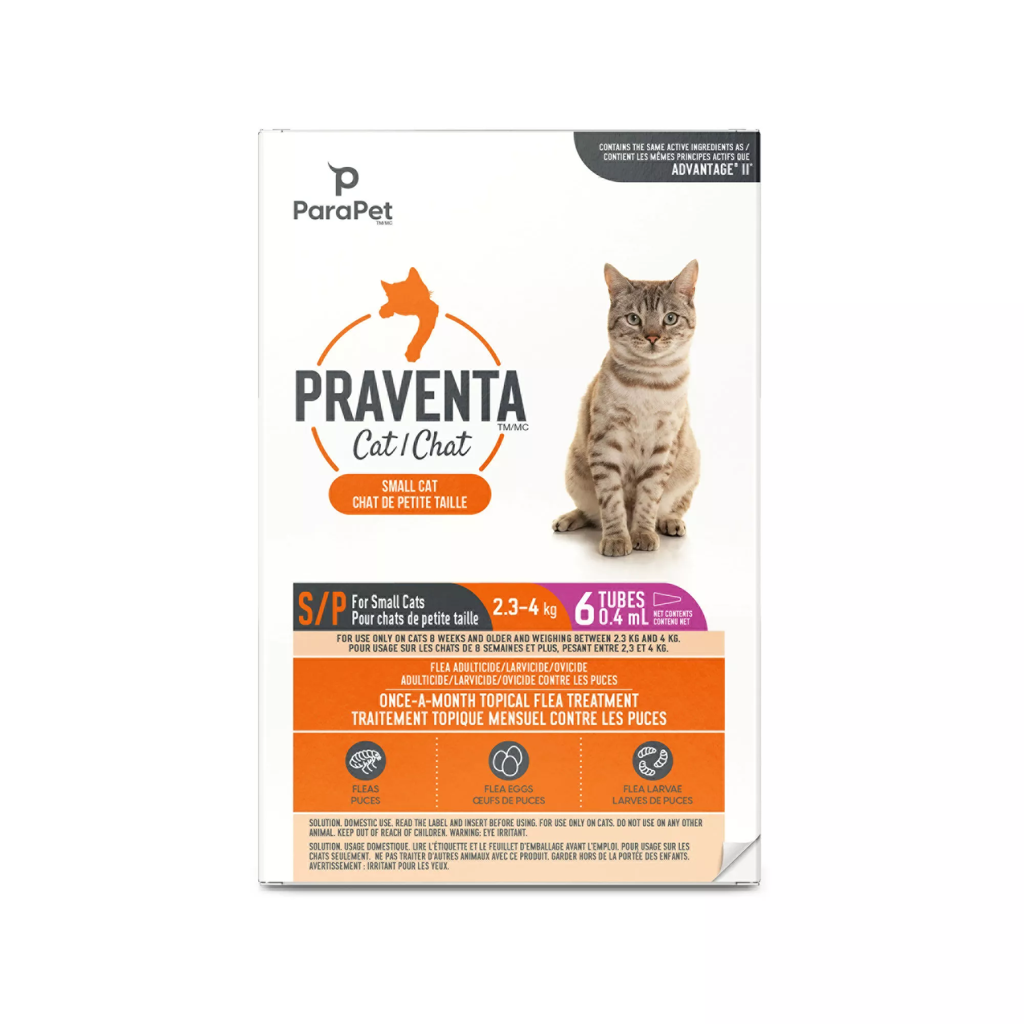 Parapet Praventa for Cats - Topical Flea Treatment - Small Cats