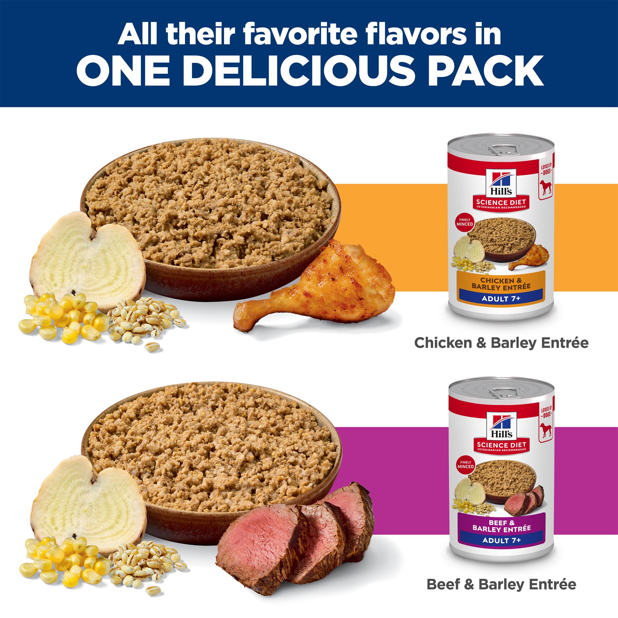 Hill's Science Diet Adult 7+ Wet Dog Food - Chicken & Beef