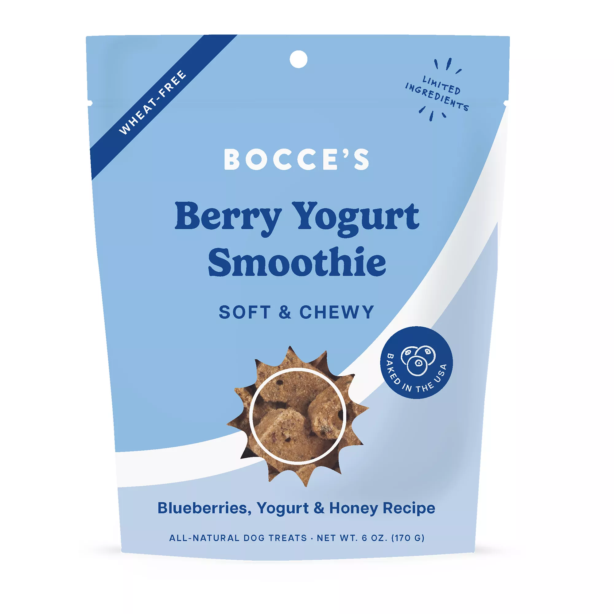 Bocce's Bakery Berry Yogurt Smoothie Soft and Chewy Treat 6 OZ