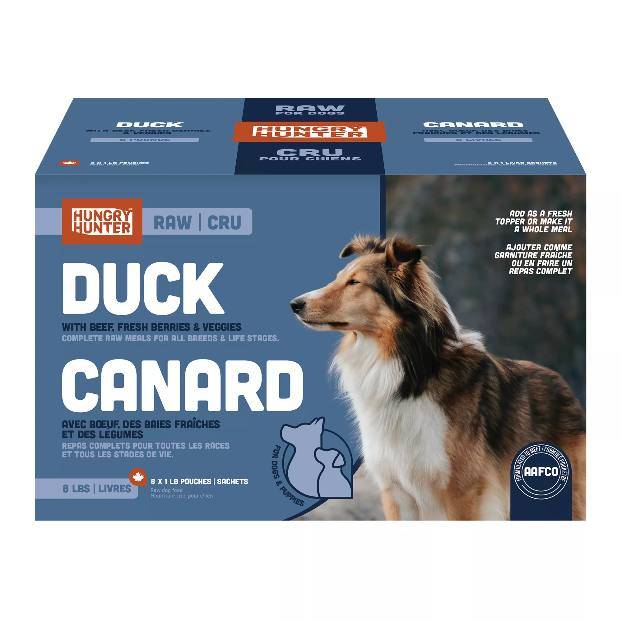 Hungry Hunter Frozen Raw Dog Food - Duck