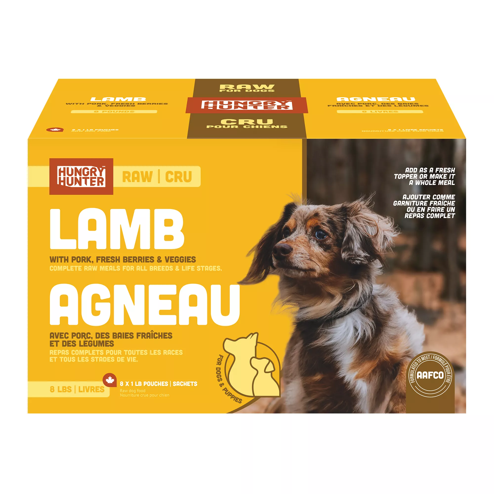 Hungry Hunter Frozen Raw Dog Food - Lamb